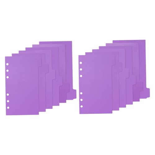 SEWACC 2 Sätze Trennblätter aus PP mit Löchern für Notizbücher und Planer Langlebige und Reißfeste Trennblätter für Effiziente Organisation von Notizen von SEWACC