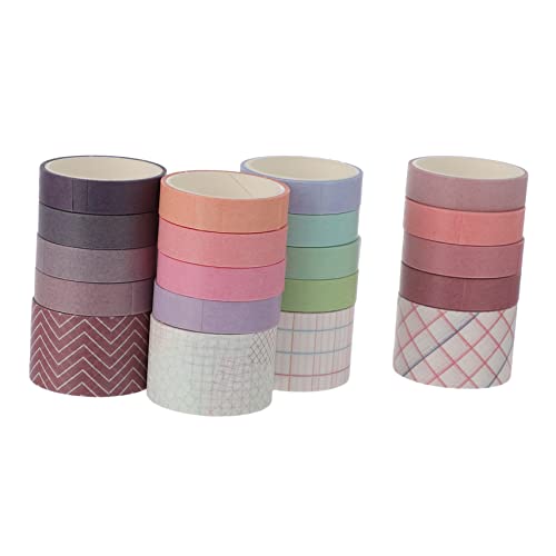 SEWACC 2 Sätze Washi Tape Pack Dekoratives Klebeband für DIY Handbuch und Tagebuchgestaltung Leicht Ablösbar und Einfach Zuzuschneiden Süßen Traum und Macaron Farben von SEWACC