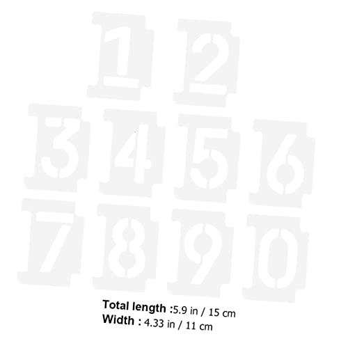 SEWACC 2 Sätze Wiederverwendbare Zahlenschablonen aus Robustem Pet Mittelgroß mit Verzahntem Design für Präzises Malen von Hausnummern Briefkästen und Gehwegen für DIY dekoration und von SEWACC