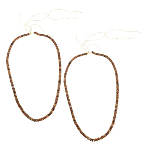 SEWACC 2 Saiten Stränge Natürliche Jade Rondelle Perlen Dekorative Steinperlen für DIY Schmuckherstellung Lose Perlen als Abstandshalter für Armbänder und Halsketten Kreative Bastelperlen von SEWACC