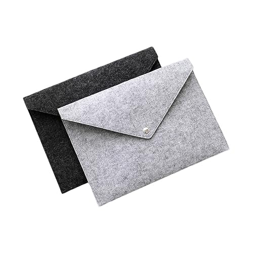 SEWACC 2 Stück Aktenhalter büroartikel büromaterial schulzeug schulsachen document bag bürogadges platzsparende office zubehör Dokumentordner Aktentasche Filz Ordner Tragbarer Filzhalter von SEWACC