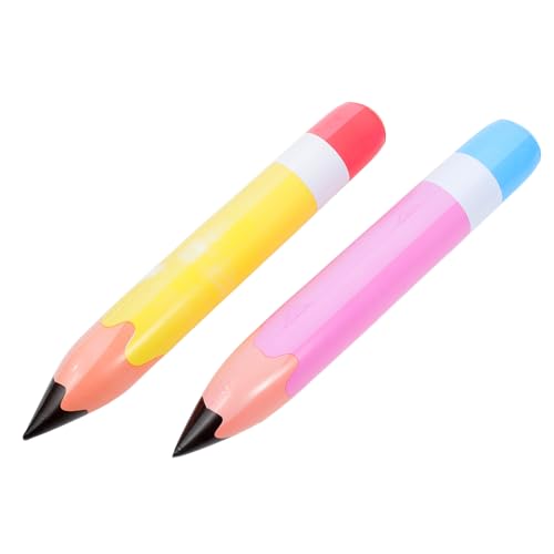 SEWACC 2 Stück Aufblasbare Buntstift Deko Große Aufblasbare Crayon Deko für Party Schulanfang und Geburtstag Vielseitiger Auffälliger PVC Bleistift Dekoration von SEWACC