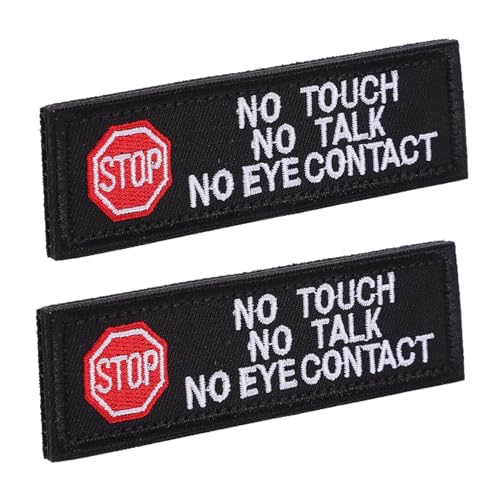 SEWACC 2 Stück Bestickte Service Hund Patches No Touch No Eye Contact Hundegeschirr Aufnäher Wiederverwendbar Weiches Schnelle Anbringung Stilvolle Abzeichen für Diensthunde SEWACC 2 Stück Bestickte Service Hund Patches No Touch No Eye Contact Hundegeschirr Aufnäher Wiederverwendbar Weiches Schnelle Anbringung Stilvolle Abzeichen für Diensthunde von SEWACC