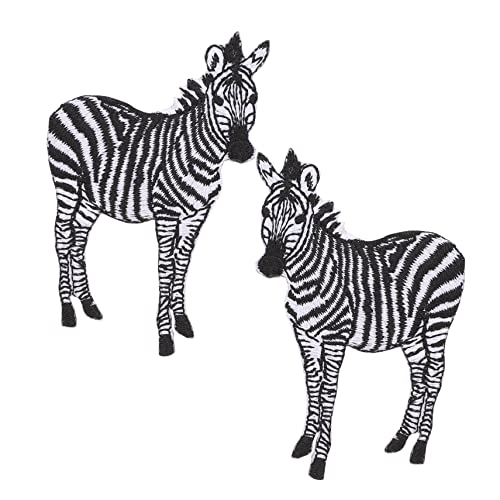 SEWACC 2 Stück Bestickte Tier Aufnäher Zebra Applikationen mit Bügelfolie zum Aufbügeln und Nähen Langlebige Stoff Patches für Kleidung Jeans Rucksäcke und Accessoires Textildekoration SEWACC 2 Stück Bestickte Tier Aufnäher Zebra Applikationen mit Bügelfolie zum Aufbügeln und Nähen Langlebige Stoff Patches für Kleidung Jeans Rucksäcke und Accessoires Textildekoration von SEWACC