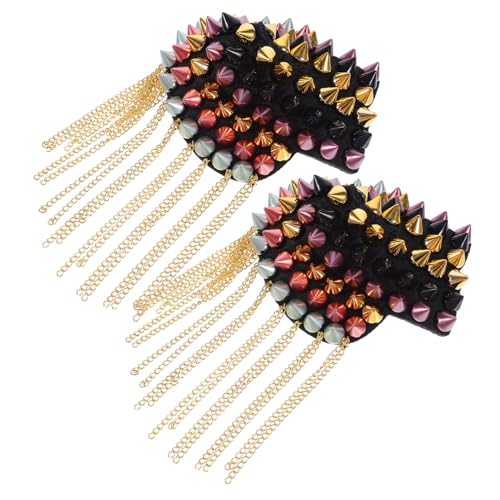 SEWACC 2 Stück Bunte Schulterklappen mit Quastenkette Vintage Epauletten Applikationen für Kostüm Uniform Party Modische Auffällige Kleidung Zubehör für Damen und Herren SEWACC 2 Stück Bunte Schulterklappen mit Quastenkette Vintage Epauletten Applikationen für Kostüm Uniform Party Modische Auffällige Kleidung Zubehör für Damen und Herren von SEWACC