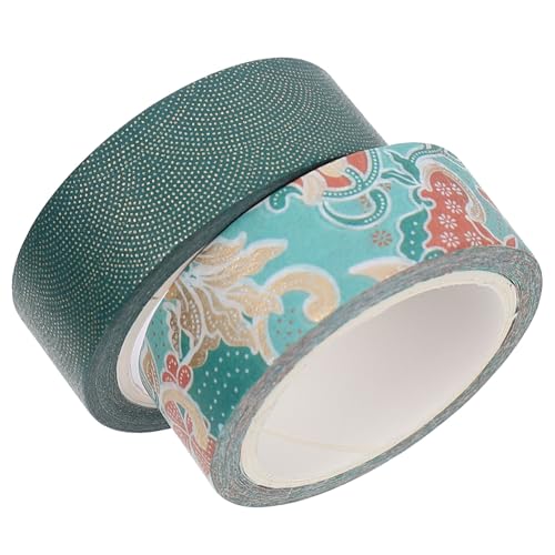 SEWACC 2 Stück DIY Masking Tape mit Bronzing Optik Langlebiges Farbenfrohes Washi Klebeband für Scrapbooking Tagebuchdekoration und Kreative Bastelprojekte von SEWACC