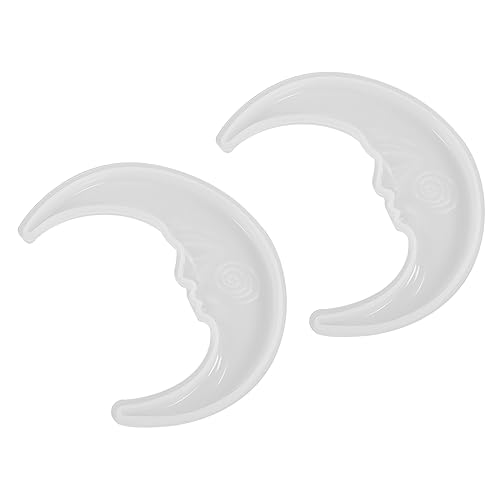 SEWACC 2 Stück Diy Silikonform Mondförmiger Wandspiegel Gießform für Handwerksprojekte und Wiederverwendbar für Dekorationen von SEWACC