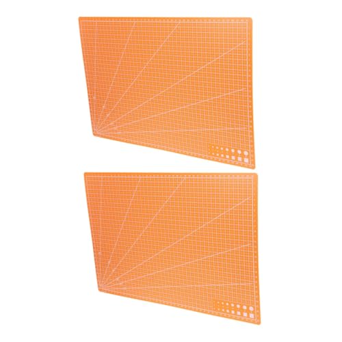 SEWACC 2 Stück Doppelseitige Schneidematte Präzise Bastelunterlage für Quilting Schneidprojekte und Scrapbooking Rutschfest und Langlebig Orange Selbstheilend SEWACC 2 Stück Doppelseitige Schneidematte Präzise Bastelunterlage für Quilting Schneidprojekte und Scrapbooking Rutschfest und Langlebig Orange Selbstheilend von SEWACC