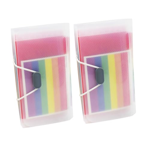 SEWACC 2 Stück Fächermappen aus Kunststoff Tragbare Regenbogen Faltmappe mit Fächern Kleiner Dokumenten organizer für Quittungen und Wichtige Unterlagen Praktische Aufbewahrungstasche SEWACC 2 Stück Fächermappen aus Kunststoff Tragbare Regenbogen Faltmappe mit Fächern Kleiner Dokumenten organizer für Quittungen und Wichtige Unterlagen Praktische Aufbewahrungstasche von SEWACC