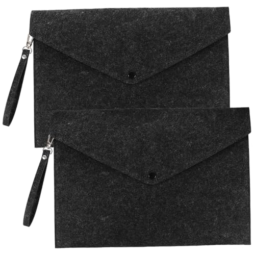 SEWACC 2 Stück Filz Dokumentenordner mit Druckknopf Robuste Dicke Aktenhüllen für Büro und Zuhause Tragbare Mappe zur Sicheren Aufbewahrung Wichtiger Unterlagen Organizer für Papiere und SEWACC 2 Stück Filz Dokumentenordner mit Druckknopf Robuste Dicke Aktenhüllen für Büro und Zuhause Tragbare Mappe zur Sicheren Aufbewahrung Wichtiger Unterlagen Organizer für Papiere und von SEWACC