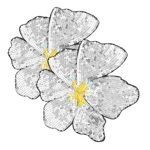 SEWACC 2 Stück Handgefertigte Pailletten und Perlen Applikationen für Kleidung Bunte Blumenstickerei für Diy Fashion Projekte Jacken und Accessoires SEWACC 2 Stück Handgefertigte Pailletten und Perlen Applikationen für Kleidung Bunte Blumenstickerei für Diy Fashion Projekte Jacken und Accessoires von SEWACC
