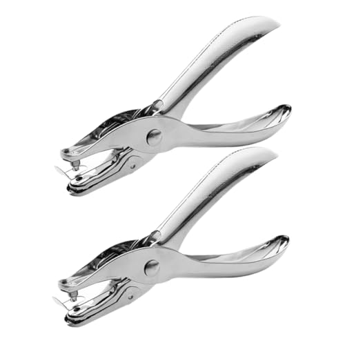 SEWACC 2 Stück Handlocher für Büro Metall Einlochstanzer Präzise Lochung Robustes Design für Dokumentenverwaltung und Tragbar von SEWACC