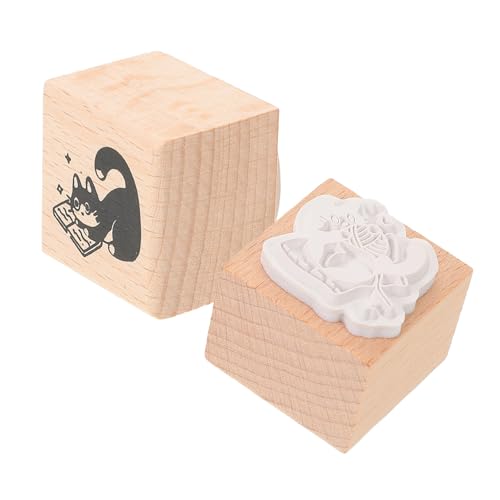 SEWACC 2 Stück Holzstempel Katzenmotiv Vintage Stil Handgefertigte Stempel für Scrapbooking DIY Journal Dekoration Langlebige Holzmaterialien zum Basteln Kreativer Projekte SEWACC 2 Stück Holzstempel Katzenmotiv Vintage Stil Handgefertigte Stempel für Scrapbooking DIY Journal Dekoration Langlebige Holzmaterialien zum Basteln Kreativer Projekte von SEWACC