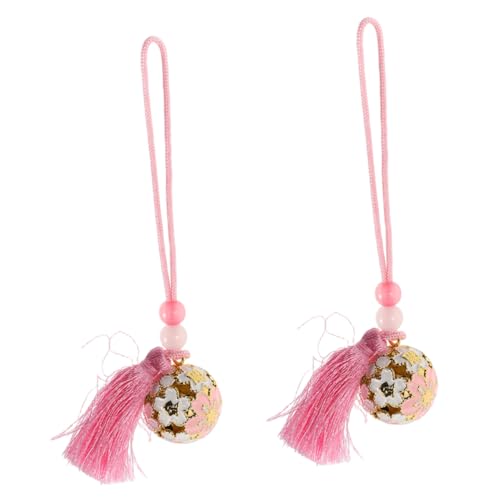 SEWACC 2 Stück Japanische Omamori Glücksbringer Kirschblüten Glocken Kinkakuji Stil Anhänger für Taschen Auto Dekoration Segen Schutz und Glücksamulette SEWACC 2 Stück Japanische Omamori Glücksbringer Kirschblüten Glocken Kinkakuji Stil Anhänger für Taschen Auto Dekoration Segen Schutz und Glücksamulette von SEWACC