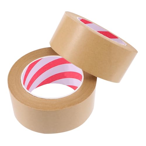 SEWACC 2 Stück Kraftpapier Klebeband Hochwertige Wasserfreie Verpackungsbänder für DIY Bastelprojekte und Sicheres Versiegeln von SEWACC