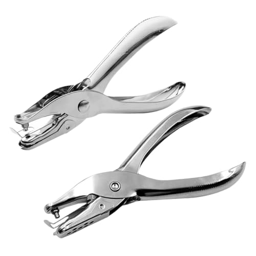 SEWACC 2 Stück Metall Einzellocher Kompakt und Handlich für Präzises Stanzen von Papier Tags und Bastelarbeiten mit Auffangfach für Büro und Diy Scrapbooking SEWACC 2 Stück Metall Einzellocher Kompakt und Handlich für Präzises Stanzen von Papier Tags und Bastelarbeiten mit Auffangfach für Büro und Diy Scrapbooking von SEWACC