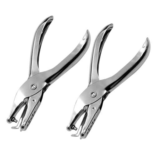 SEWACC 2 Stück Metall Lochstanzer für Büro Hochleistungs Einzellocher aus Metall Präzise für Dokumente Handlicher Papierlocher für Effiziente Büroorganisation von SEWACC