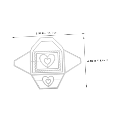SEWACC 2 Stück Metall-stanzformen Herz Umschlag Rahmen Schablonen für Scrapbooking Kartengestaltung Album Basteln Langlebig Einfach zu Bedienen Vielseitig für DIY Papierhandwerk von SEWACC