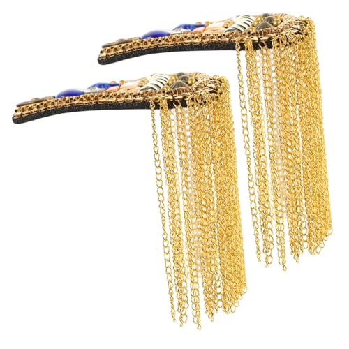 SEWACC 2 Stück Metallic Schulterklappen mit Quasten Kettenverzierung Teiliges Stilvolle Vintage Epauletten für Kostüme Anzüge Hochzeiten Bühnenauftritte und Festliche Anlässe SEWACC 2 Stück Metallic Schulterklappen mit Quasten Kettenverzierung Teiliges Stilvolle Vintage Epauletten für Kostüme Anzüge Hochzeiten Bühnenauftritte und Festliche Anlässe von SEWACC