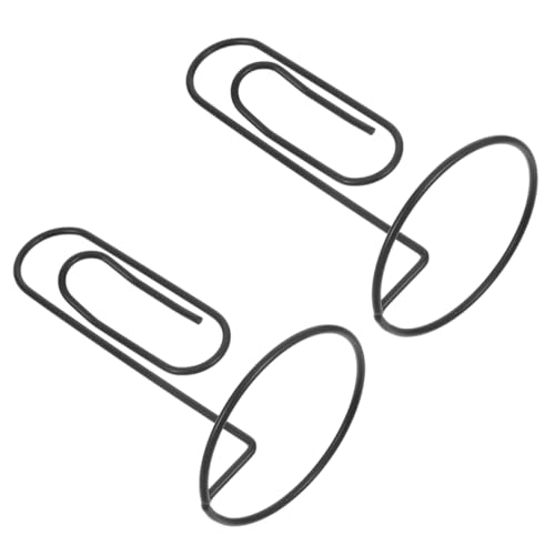 SEWACC 2 Stück Multifunktionaler Kartenhalter für Schreibtisch Dokumentenständer und Foto Clip Schwarz für Kartenanzeige und Büroorganisation von SEWACC