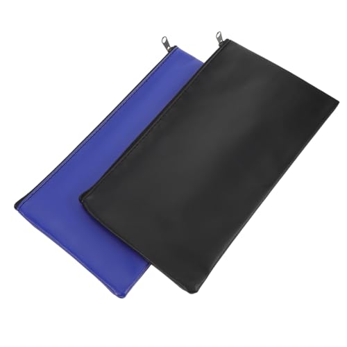 SEWACC 2 Stück PU Leder Geldtasche Wasserdichte Banktasche mit Reißverschluss Kleine Aufbewahrungstasche für Belege und Langlebiger PU Kunstleder Organizer für Papierdokumente SEWACC 2 Stück PU Leder Geldtasche Wasserdichte Banktasche mit Reißverschluss Kleine Aufbewahrungstasche für Belege und Langlebiger PU Kunstleder Organizer für Papierdokumente von SEWACC