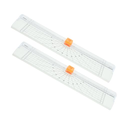 SEWACC 2 Stück Papierschneider mit Klappbarem Lineal Präziser Kompakter Schneidegerät für Fotos Scrapbooking Basteln Karton Etiketten Sicherer Klingenabdeckung für Büro und Zuhause Weiß SEWACC 2 Stück Papierschneider mit Klappbarem Lineal Präziser Kompakter Schneidegerät für Fotos Scrapbooking Basteln Karton Etiketten Sicherer Klingenabdeckung für Büro und Zuhause Weiß von SEWACC