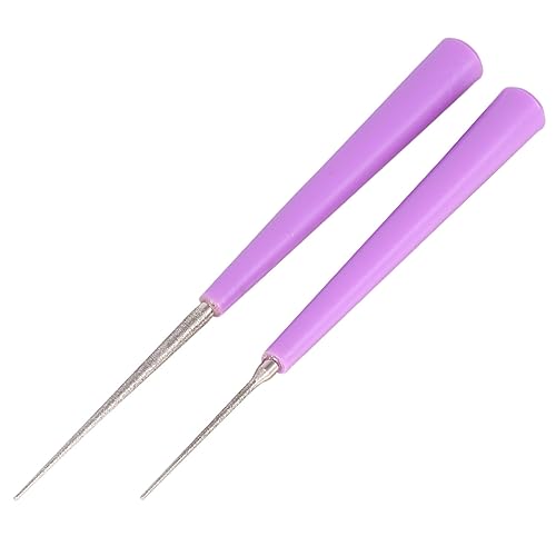 SEWACC 2 Stück Perlenwerkzeuge bastelbedarf handwerkzeug schmuckherstellung handmeißel hand bohrer Perlenreamer Bastelwulstschmuck Hole Puncher für Schmuckhersteller Perlenschmuck Violet von SEWACC