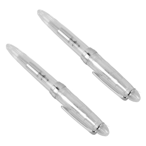 SEWACC 2 Stück Piston Fountain Pen Kunststoff Füllfederhalter Kalligraphie Schreibfeder Glattes Schreiben Kompaktes Design Büro Schule von SEWACC