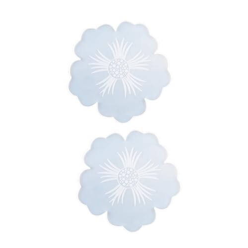 SEWACC 2 Stück Silikon Untersetzerform Blumenform DIY Epoxidharz Gießform für Kreative Projekte Sicher und Praktisch für Handwerksarbeiten und Heimdekoration von SEWACC