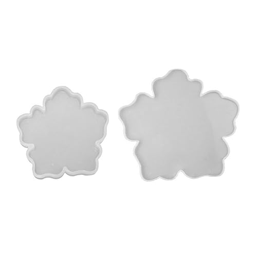 SEWACC 2 Stück Silikonform Blütenform Kreative Untersetzer Gießform für DIY Epoxidharz Projekte Wiederverwendbar und Leicht zu Reinigen für Bastelenthusiasten von SEWACC