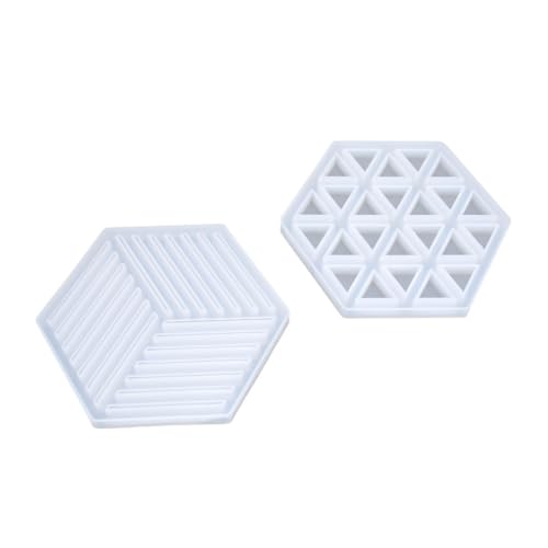 SEWACC 2 Stück Silikonform Hexagon Untersetzer Gießform für Epoxidharz DIY Kristall Cake Fondant Backform Hitzebeständig Lebensmittelecht Flexibel für Basteln und Backen SEWACC 2 Stück Silikonform Hexagon Untersetzer Gießform für Epoxidharz DIY Kristall Cake Fondant Backform Hitzebeständig Lebensmittelecht Flexibel für Basteln und Backen von SEWACC