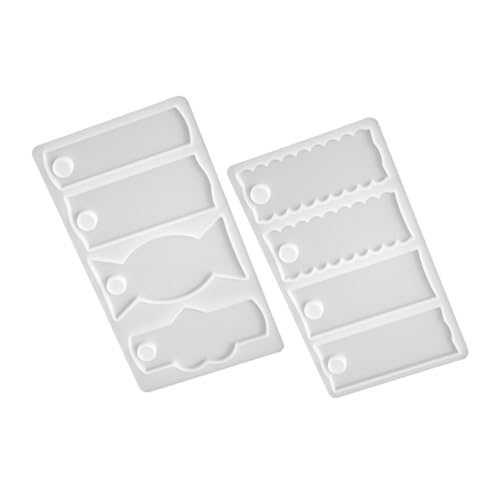SEWACC 2 Stück Silikonform für Namensschilder DIY Epoxidharz Gießform für Anhänger für Kreative Projekte und Bastelarbeiten SEWACC 2 Stück Silikonform für Namensschilder DIY Epoxidharz Gießform für Anhänger für Kreative Projekte und Bastelarbeiten von SEWACC