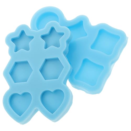 SEWACC 2 Stück Silikonformen für DIY Schmuckherstellung Herz Stern Epoxidharz Gießformen Einfache Anwendung für Anfänger zum Basteln von Ohrringen und Anhängern von SEWACC