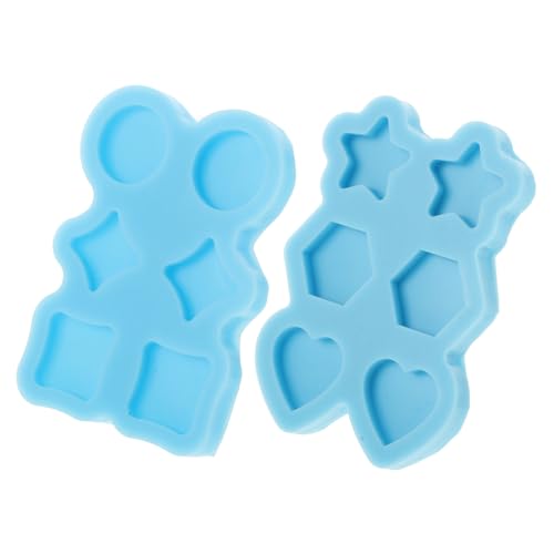 SEWACC 2 Stück Silikonformen für Schmuckherstellung Fünfzackstern Herz Rund und Quadratisch DIY Epoxidharz Gießformen für Ohrringe für Anfänger und Kreative Projekte SEWACC 2 Stück Silikonformen für Schmuckherstellung Fünfzackstern Herz Rund und Quadratisch DIY Epoxidharz Gießformen für Ohrringe für Anfänger und Kreative Projekte von SEWACC