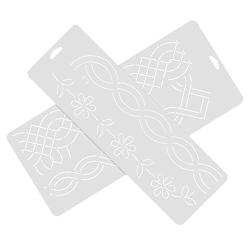 SEWACC 2 Stück Stickvorlage Schablonen Zum Quilten Stickerei Patch Sechseck-quiltschablone Nähschablone Quiltschablonen Zum Handquilten Maschinenquilt-vorlagen Hochzeit Naht Plastik Weiß von SEWACC