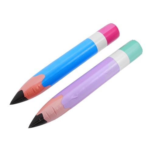 SEWACC 2 Stück Teiliges Aufblasbares Buntstift PVC Lebensechte Party Deko Farbenfrohe Schul und Abschlussfeier Auffällige Geburtstagsdekoration Praktische Lagerung durch Luftablass von SEWACC