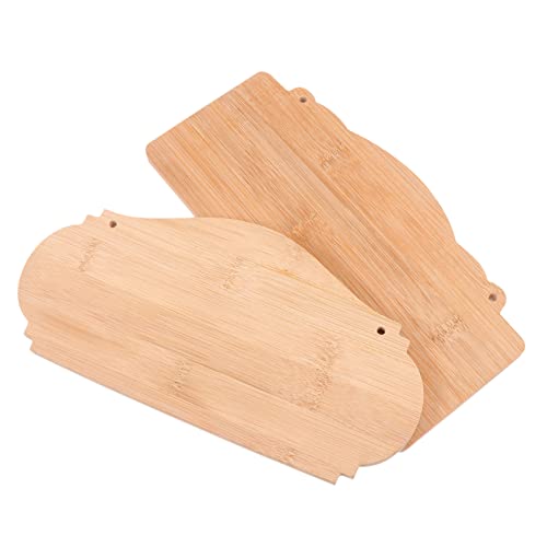 SEWACC 2 Stück Teiliges Bambus Türschild Blanke Diy Holzschilder zum Bemalen Unvollendete Türanhänger für Individuelle Dekoration Rustikaler Stil Vielseitig für Hochzeit Garten und von SEWACC