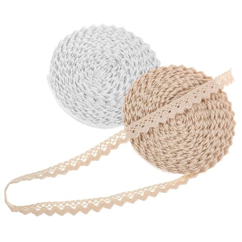 SEWACC 2 Stück Teiliges Baumwoll-spitzenband Breit Blumen Häkelmuster Atmungsaktiv Weich Vintage Stil für Nähen Basteln Brautdekoration Scrapbooking DIY Projekte SEWACC 2 Stück Teiliges Baumwoll-spitzenband Breit Blumen Häkelmuster Atmungsaktiv Weich Vintage Stil für Nähen Basteln Brautdekoration Scrapbooking DIY Projekte von SEWACC