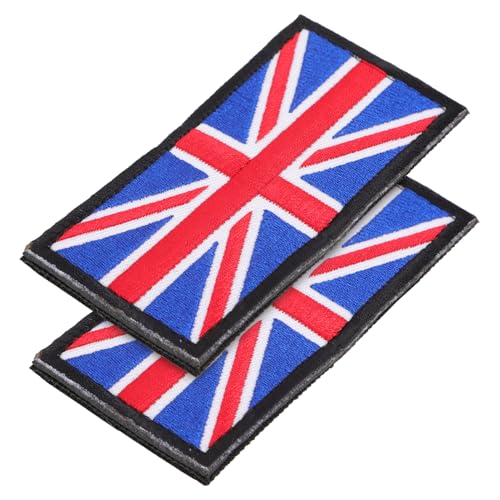 SEWACC 2 Stück Teiliges Bestickte Klett Patches Uk Flagge Hautfreundlich Langlebig Flexibel Kompakt zum Aufbügeln oder Annähen für Rucksack Kleidung Taschen Reparatur und Dekoration von SEWACC