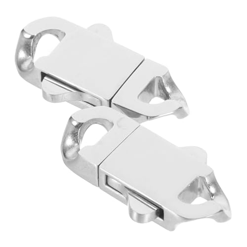 SEWACC 2 Stück Teiliges Edelstahl Federstahl-verschluss- Langlebiger Metall-schnappverschluss mit Sicherem Federmechanismus Geeignet für Kettenarmbänder und Halsketten Schmuckherstellung von SEWACC
