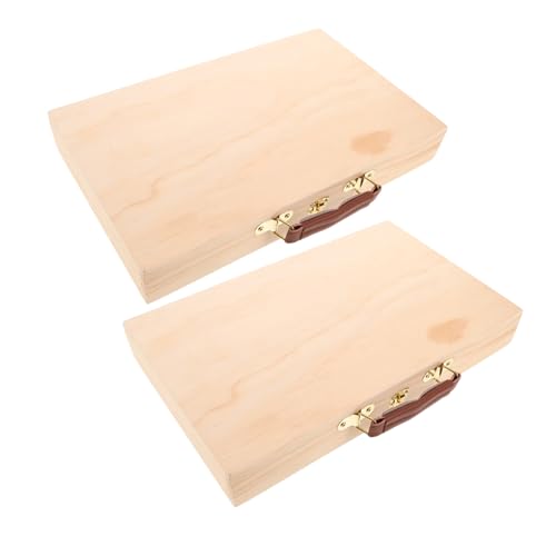SEWACC 2 Stück Teiliges Holz Aufbewahrungsbox für Künstler Ölgemälde Tragbarer Ergonomischer Handheld Organizer mit Robustem Kiefernholz Komfortablem Griff für Atelier und Outdoor Malerei SEWACC 2 Stück Teiliges Holz Aufbewahrungsbox für Künstler Ölgemälde Tragbarer Ergonomischer Handheld Organizer mit Robustem Kiefernholz Komfortablem Griff für Atelier und Outdoor Malerei von SEWACC