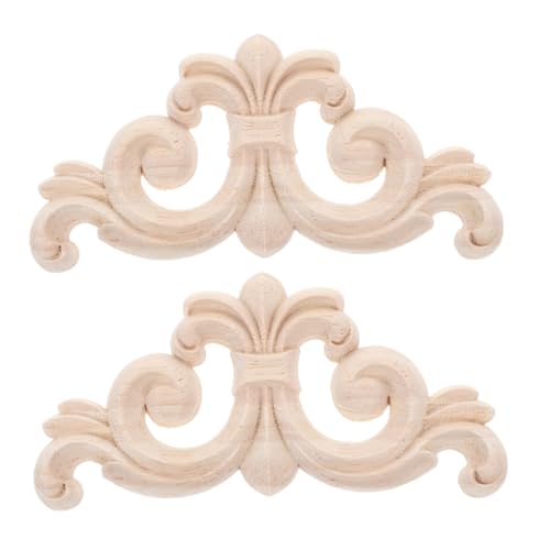 SEWACC 2 Stück Teiliges Holzornament Geschnitzte Möbel Holzapplikationen für Kopfteil und Wanddeko Handgefertigte Holzverzierung mit Einzigartigem Blumendesign Einfache Montage SEWACC 2 Stück Teiliges Holzornament Geschnitzte Möbel Holzapplikationen für Kopfteil und Wanddeko Handgefertigte Holzverzierung mit Einzigartigem Blumendesign Einfache Montage von SEWACC