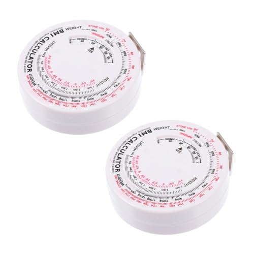 SEWACC 2 Stück Teiliges Maßband für Körper Taillenmessung Tragbares Bmi Gesundheitsmaßband Einfaches Kompaktes Tape Measure für Präzise Haushalts Klinikmessungen von SEWACC