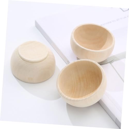 SEWACC 2 Stück Teiliges Mini Holzschalen Unbehandelte Holzschalen für DIY Holzhandwerk Kreative Bastelspielzeuge für Glatte Oberfläche zum Bemalen und Dekorieren SEWACC 2 Stück Teiliges Mini Holzschalen Unbehandelte Holzschalen für DIY Holzhandwerk Kreative Bastelspielzeuge für Glatte Oberfläche zum Bemalen und Dekorieren von SEWACC