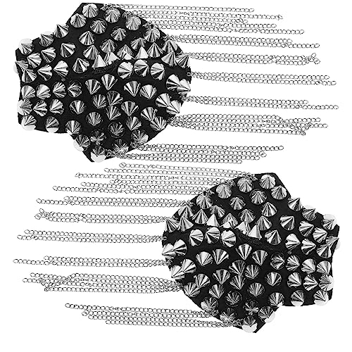 SEWACC 2 Stück Teiliges Punk Epaulett mit Quasten Silberfarbene Retro Schulterstücke Fransen Schulterabzeichen mit Rückstecknadel Einfach Anzubringen Stilvolle Kleidung Dekoration für SEWACC 2 Stück Teiliges Punk Epaulett mit Quasten Silberfarbene Retro Schulterstücke Fransen Schulterabzeichen mit Rückstecknadel Einfach Anzubringen Stilvolle Kleidung Dekoration für von SEWACC