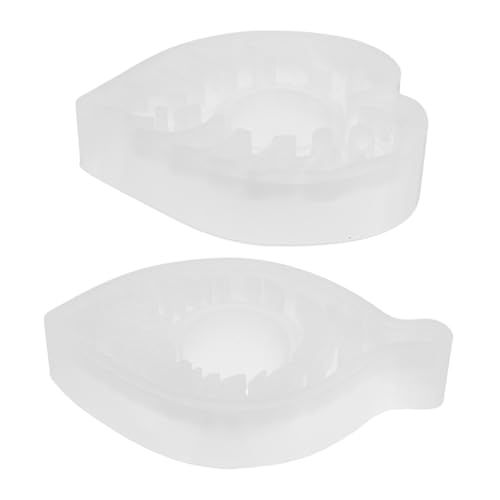 SEWACC 2 Stück Teiliges Silikon Kerzenhalter Gießform Herz Design Flexible Wiederverwendbare Epoxidharzform für DIY Teelichthalter Präzise Details Einfaches Entformen Vielseitig für von SEWACC