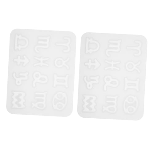 SEWACC 2 Stück Teiliges Silikon Schlüsselanhänger Gießform für DIY Anhänger Basteln Flexible Antihaftbeschichtete Motiv Silikonform für Harz Schmuck DIY Geschenke von SEWACC