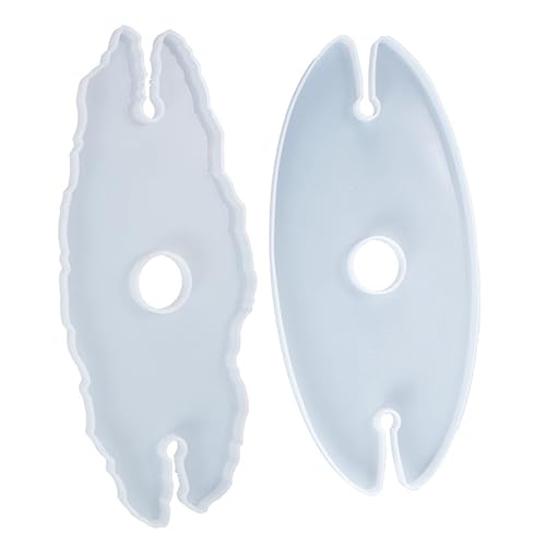 SEWACC 2 Stück Teiliges Silikonform für DIY Untersetzer und Weinglashalter Kristall Epoxidharz Gießformen für Kreative Bastelprojekte und von SEWACC