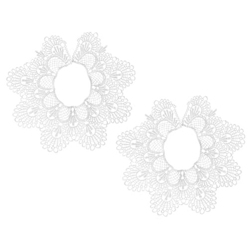 SEWACC 2 Stück Teiliges Weiß Leichter Hautfreundlicher Spitzen einsatzkragen mit Floraler Stickerei Hohlem Design zum Aufnähen Blusen Kleider Brautmode und DIY dekoration SEWACC 2 Stück Teiliges Weiß Leichter Hautfreundlicher Spitzen einsatzkragen mit Floraler Stickerei Hohlem Design zum Aufnähen Blusen Kleider Brautmode und DIY dekoration von SEWACC