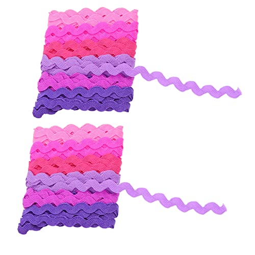 SEWACC 2 Stück Teiliges Wellenfransenband Dekoratives Nähband Hochwertigem Material für Kreative Bastelprojekte und Geschenkverpackungen Breit Bunten Farben SEWACC 2 Stück Teiliges Wellenfransenband Dekoratives Nähband Hochwertigem Material für Kreative Bastelprojekte und Geschenkverpackungen Breit Bunten Farben von SEWACC